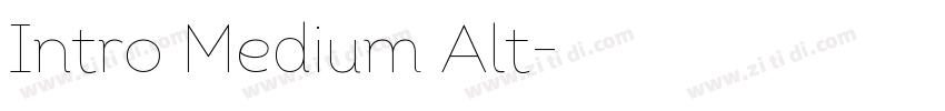 Intro Medium Alt字体转换